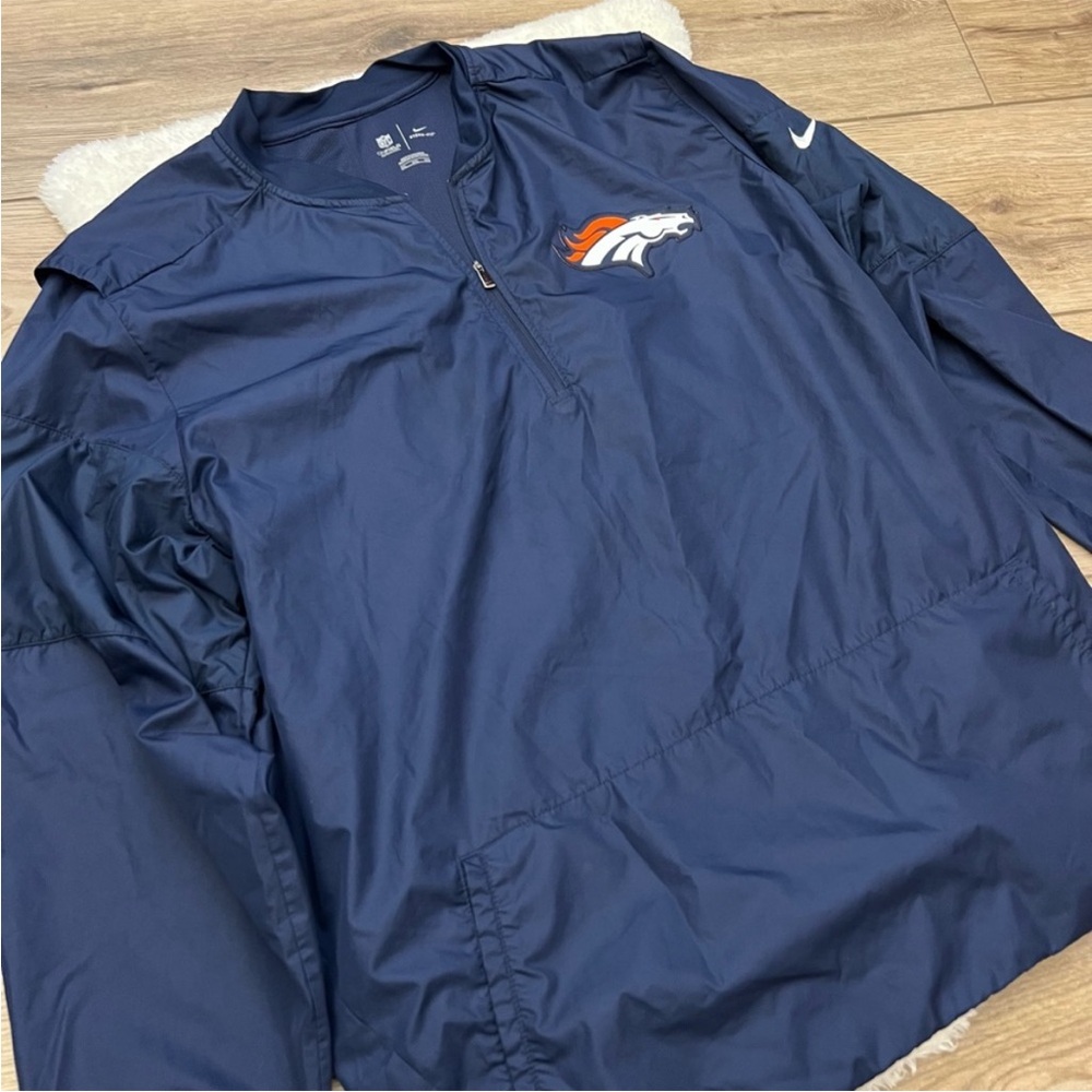 Nike Navy Denver Broncos NFL Half-Zip Jacket